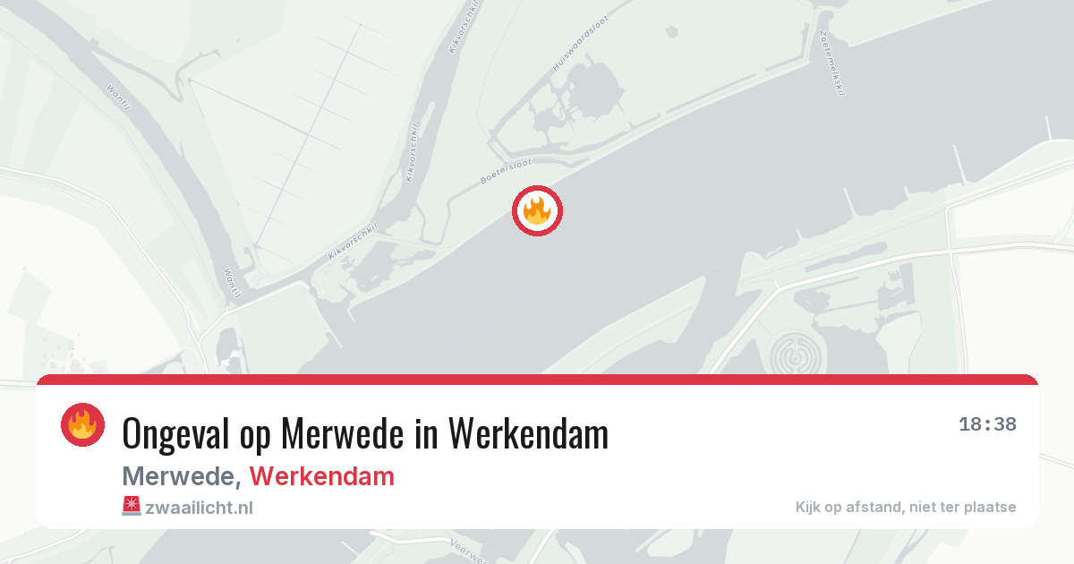 Ongeval op Merwede in Werkendam — 25 jul 2026