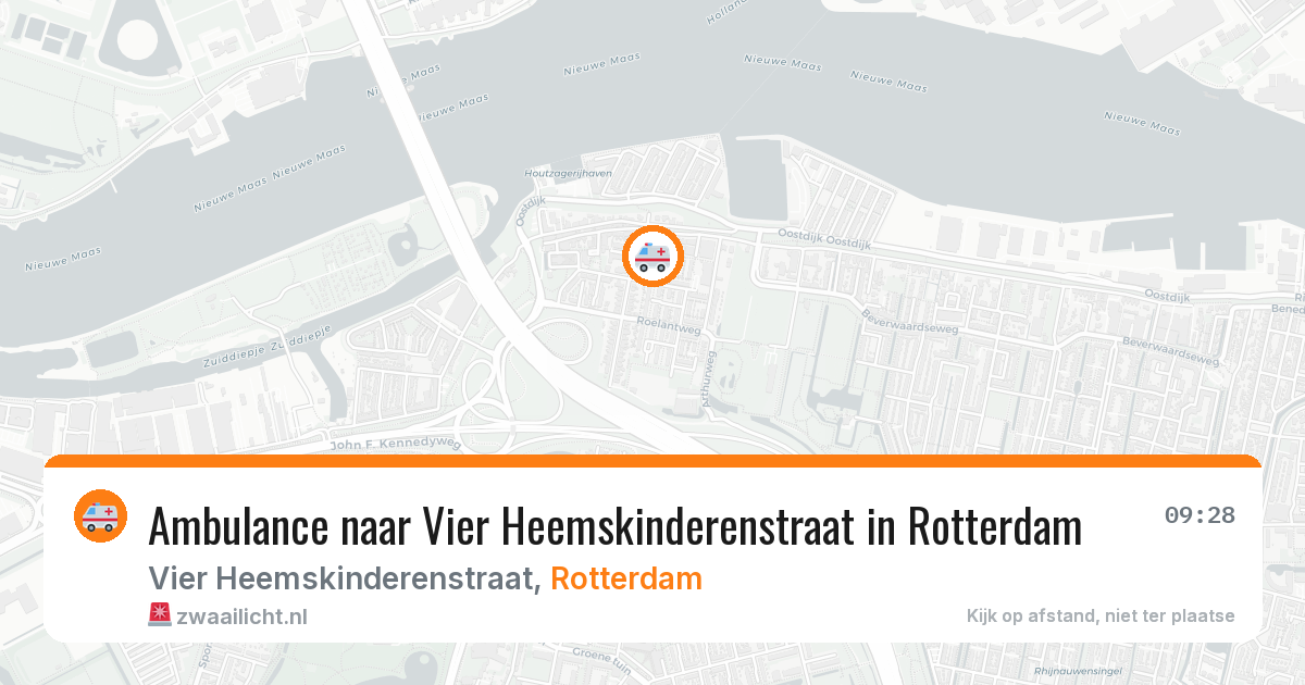Ambulance naar Vier Heemskinderenstraat in Rotterdam — 20 jul 2026