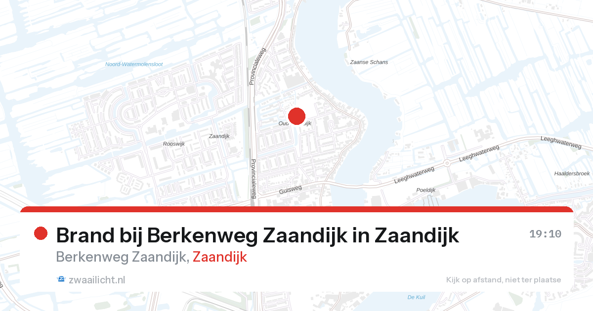 Brand bij Berkenweg Zaandijk in Zaandijk — 26 aug 2026