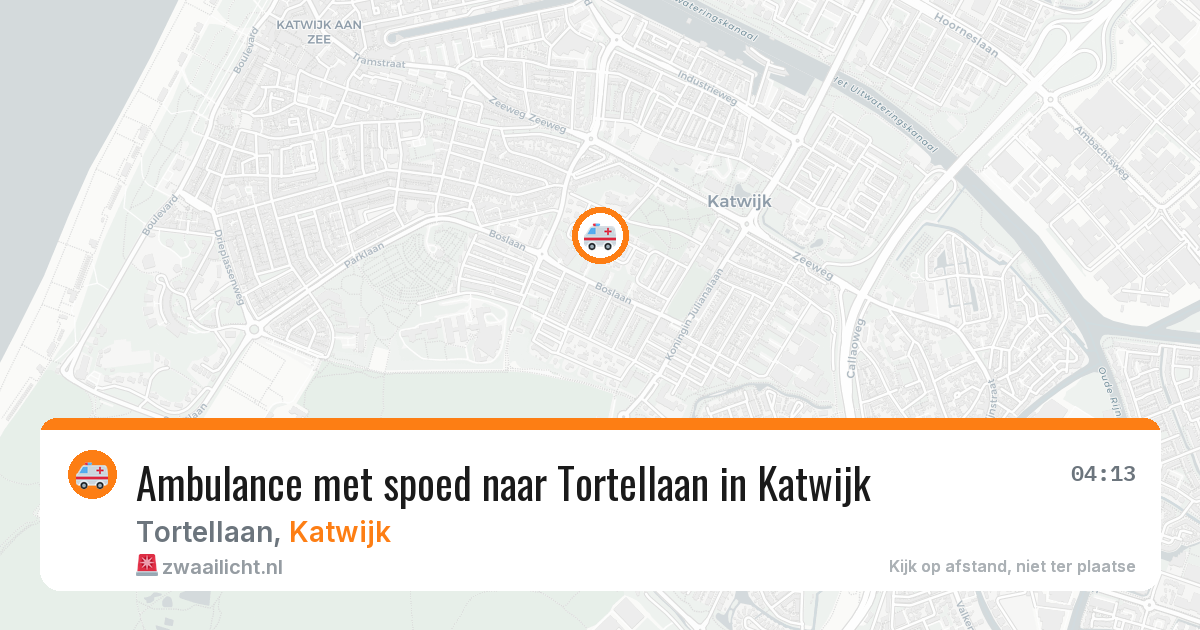 Ambulance met spoed naar Tortellaan in Katwijk — 23 jul 2026