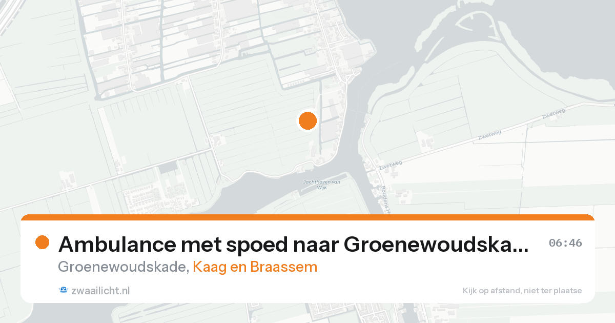 Ambulance met spoed naar Groenewoudskade in Kaag en Braassem — 13 aug 2026