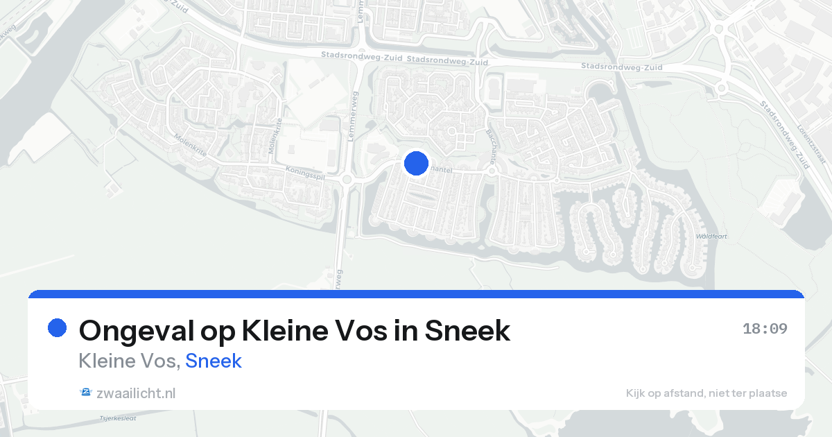 Ongeval op Kleine Vos in Sneek — 13 aug 2026