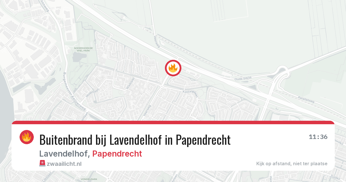 Buitenbrand bij Lavendelhof in Papendrecht — 30 apr 2026