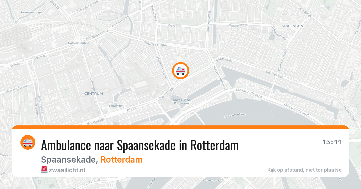 Ambulance naar Spaansekade in Rotterdam — 29 jul 2026