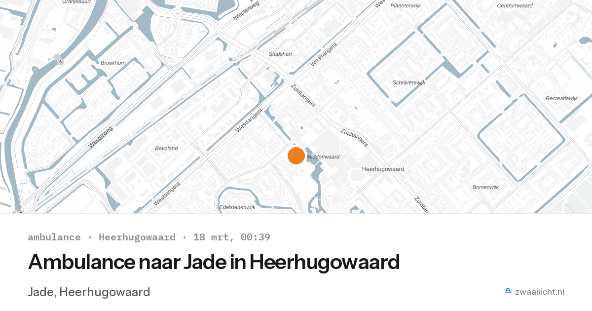 Ambulance naar Jade in Heerhugowaard — 17 mrt 2026