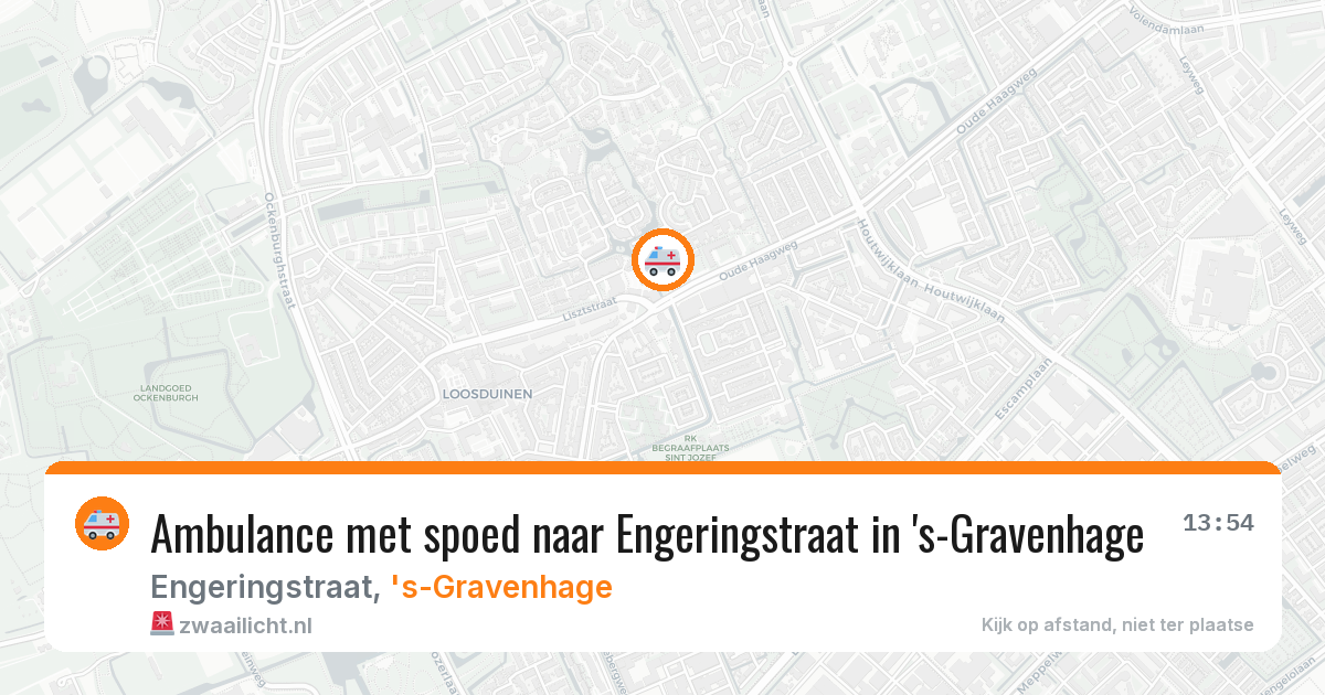 Ambulance met spoed naar Engeringstraat in 's-Gravenhage — 21 mei 2026