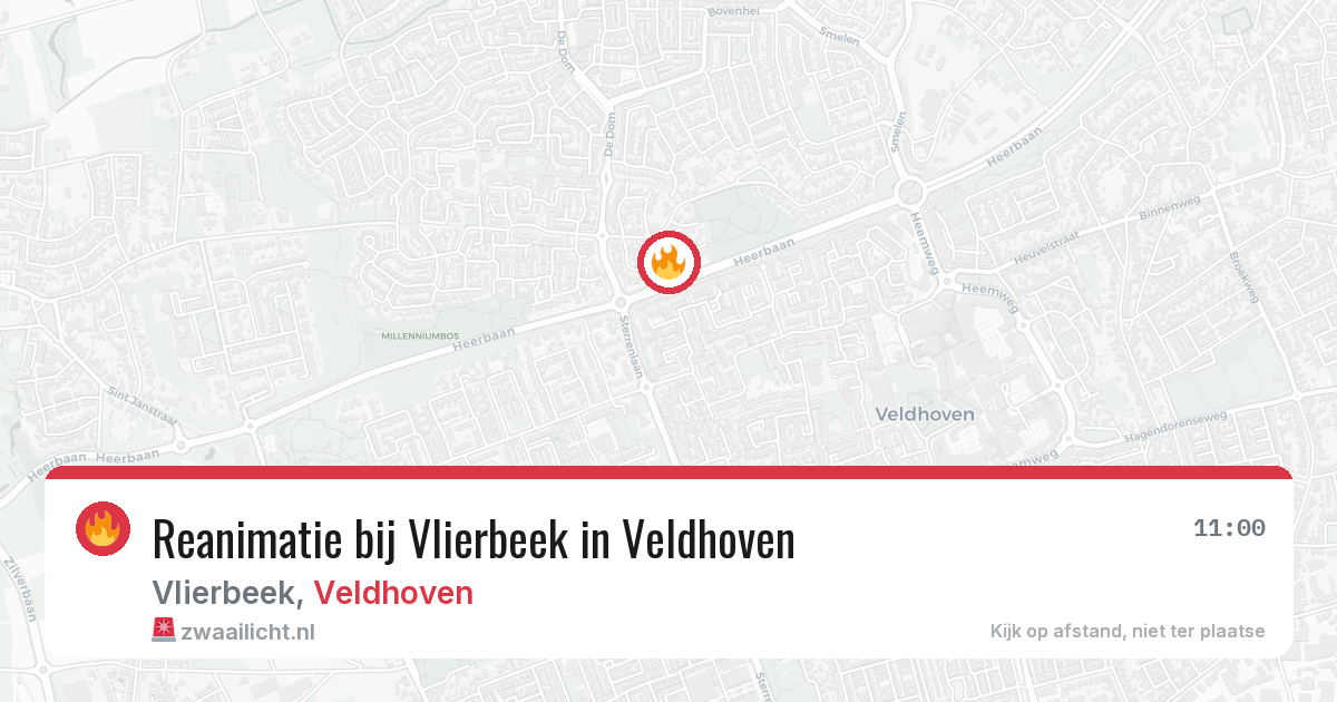 Reanimatie bij Vlierbeek in Veldhoven — 11 jun 2026