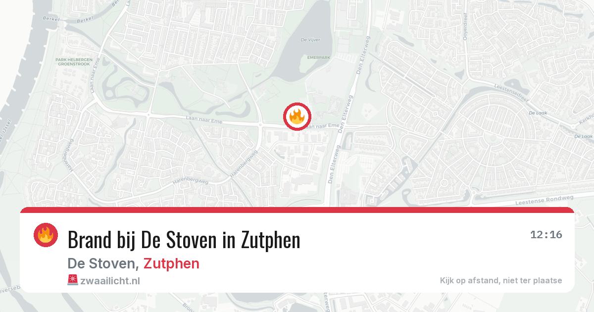 Brand bij De Stoven in Zutphen — 11 jul 2026