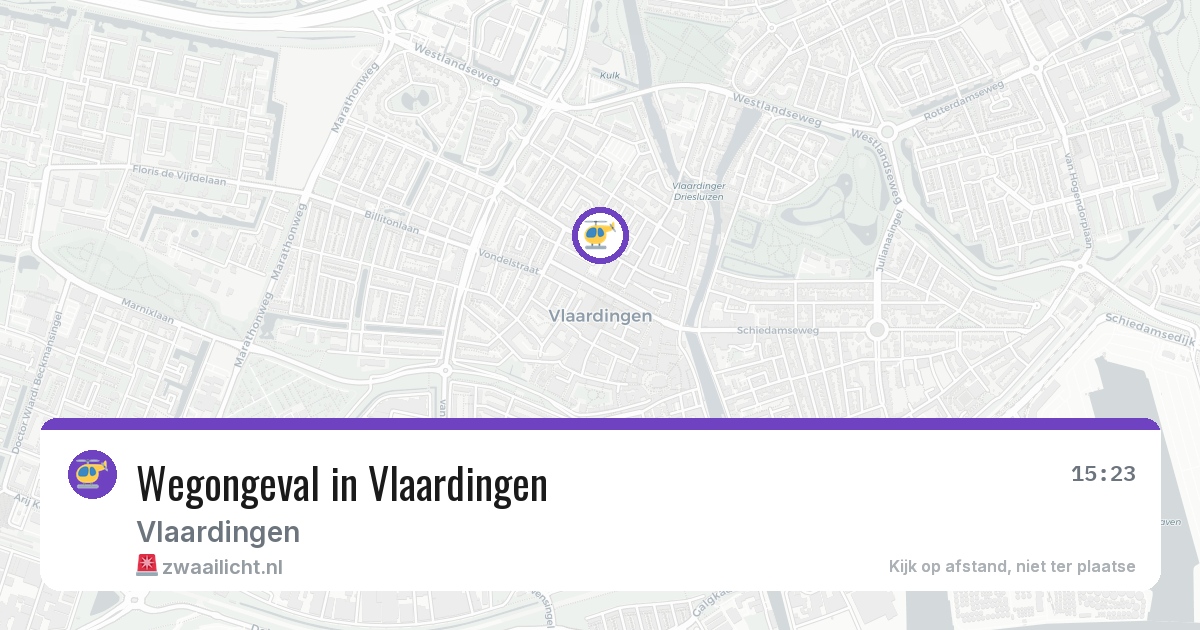 Wegongeval in Vlaardingen — 29 jun 2026