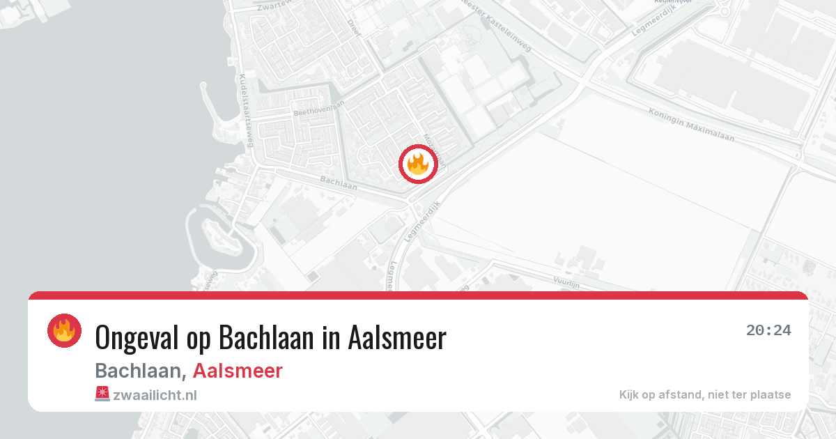 Ongeval op Bachlaan in Aalsmeer — 24 jun 2026
