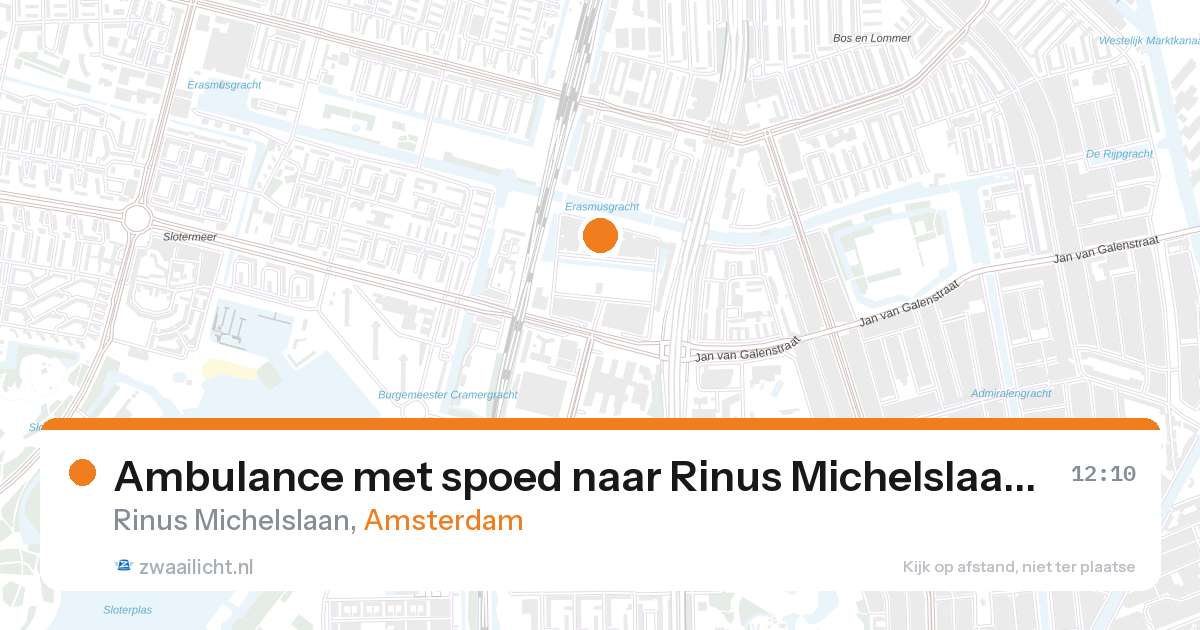 Ambulance met spoed naar Rinus Michelslaan in Amsterdam — 27 aug 2026