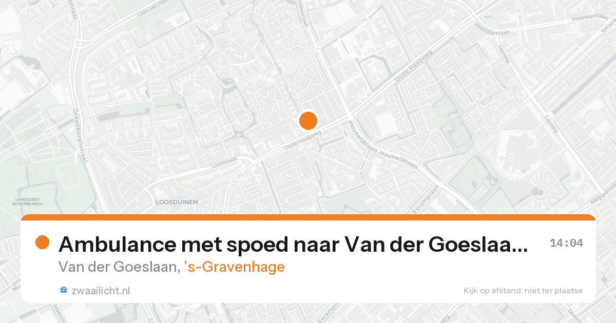 Ambulance met spoed naar Van der Goeslaan in 's-Gravenhage — 24 aug 2026