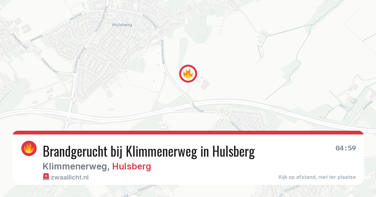 Brandgerucht bij Klimmenerweg in Hulsberg — 21 mrt 2026