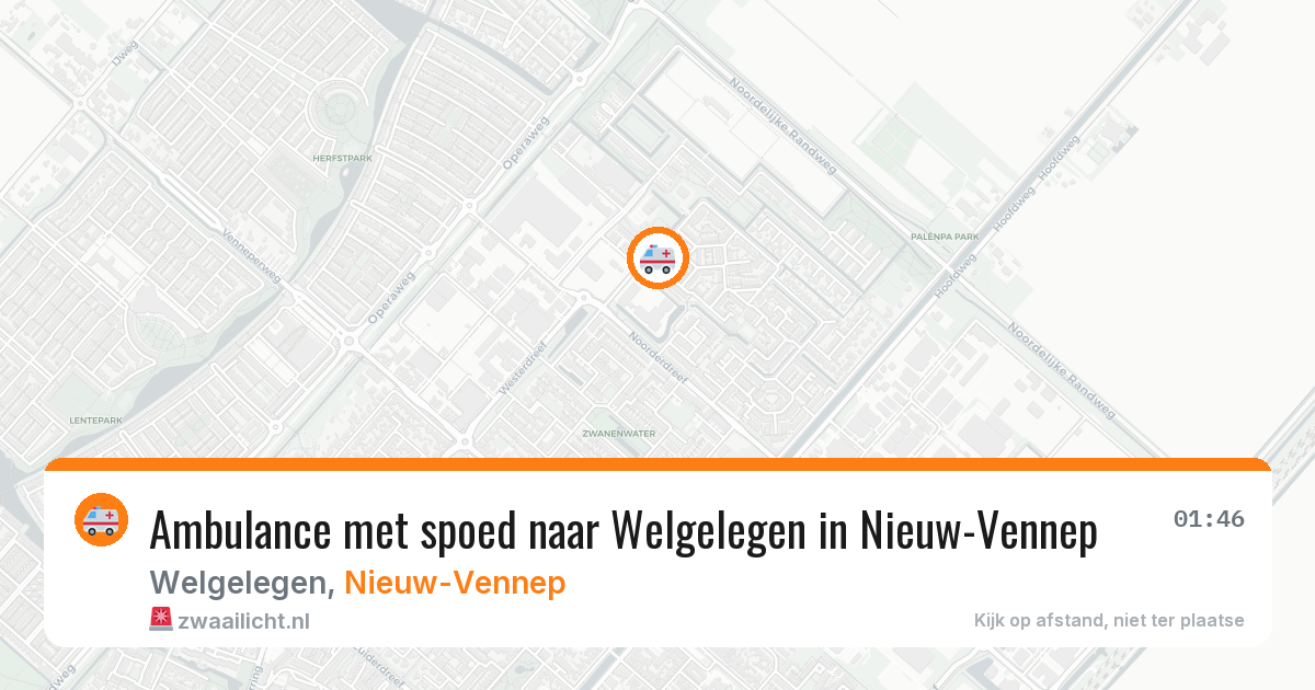 Ambulance met spoed naar Welgelegen in Nieuw-Vennep — 2 apr 2026