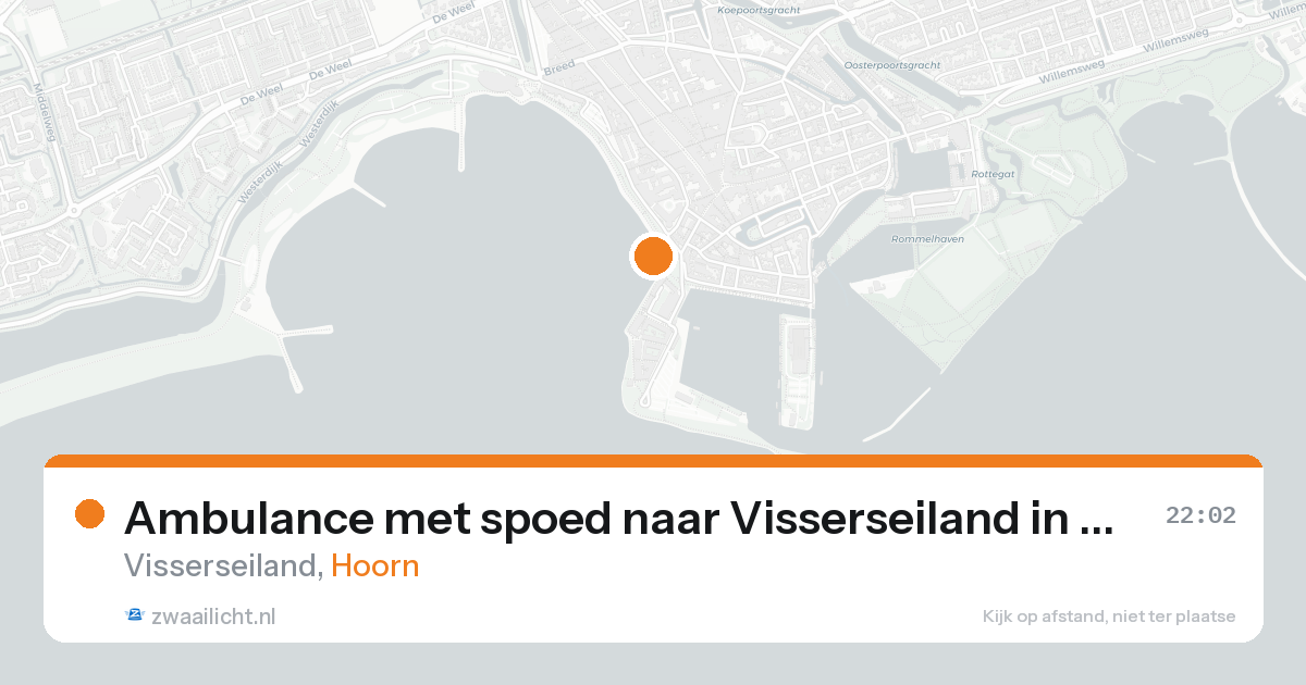 Ambulance met spoed naar Visserseiland in Hoorn — 23 aug 2026