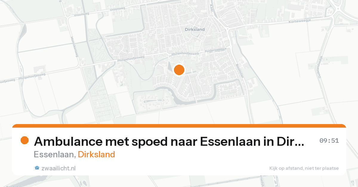 Ambulance met spoed naar Essenlaan in Dirksland — 21 aug 2026