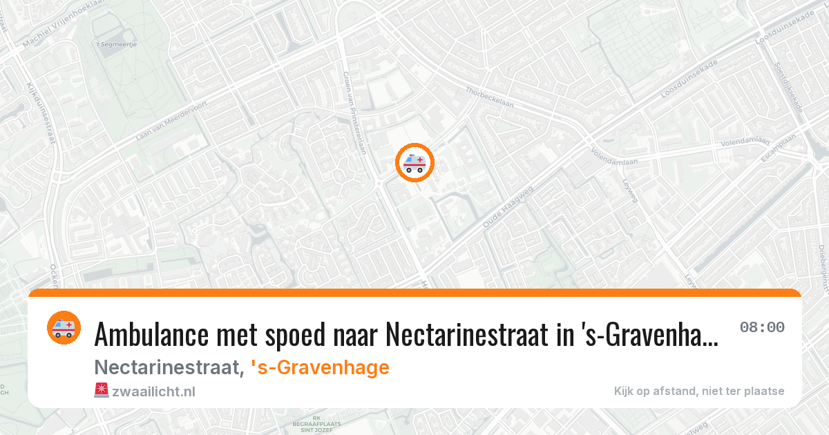 Ambulance met spoed naar Nectarinestraat in 's-Gravenhage — 16 feb 2026