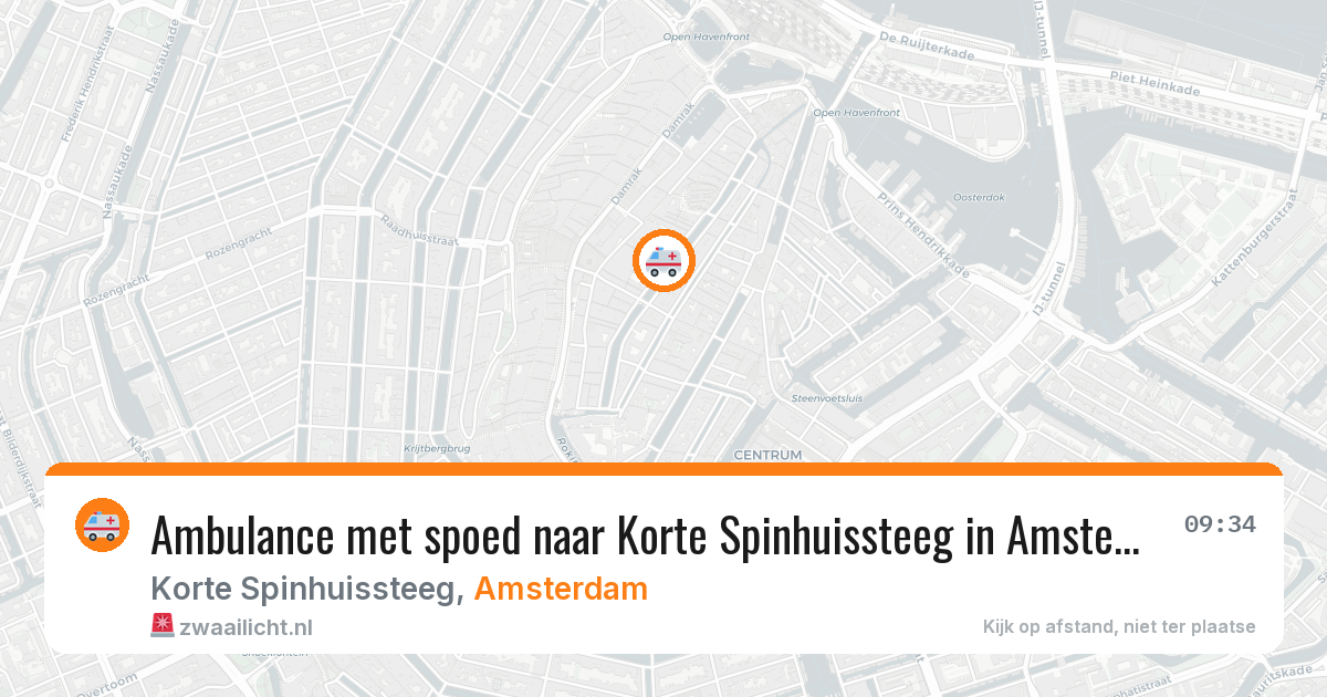 Ambulance met spoed naar Korte Spinhuissteeg in Amsterdam — 25 jun 2026