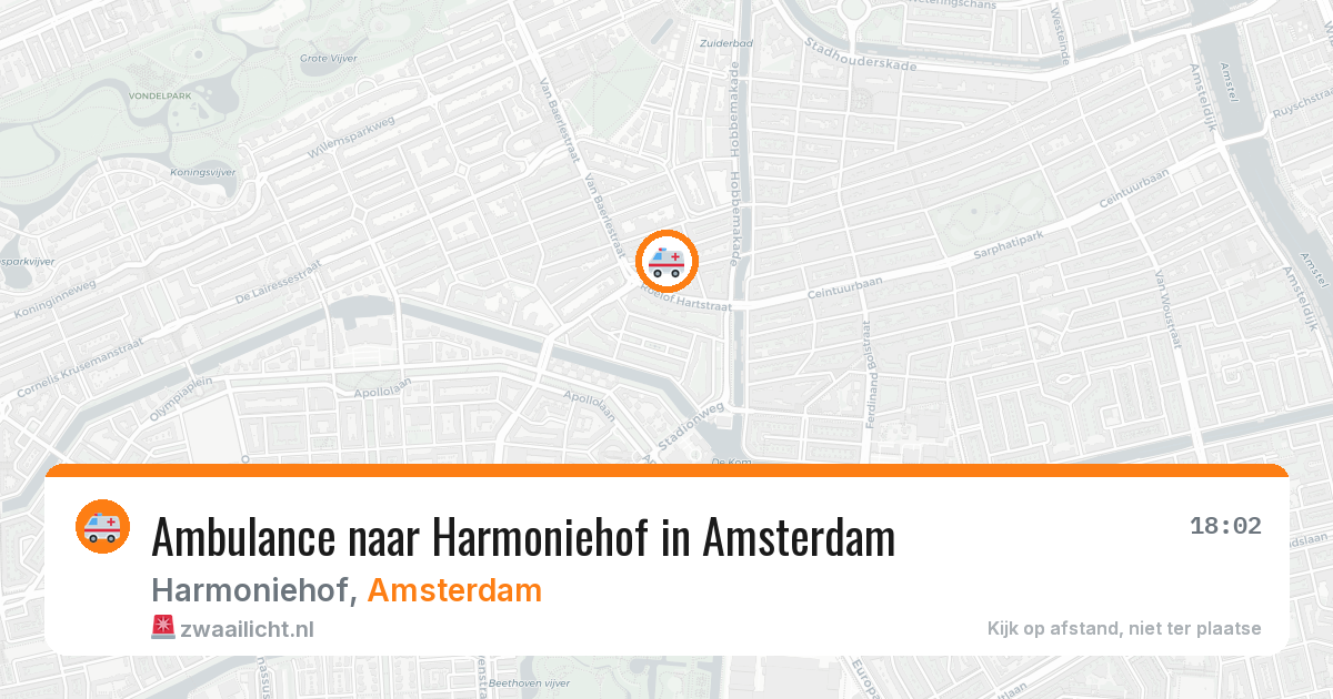 Ambulance naar Harmoniehof in Amsterdam — 8 mei 2026