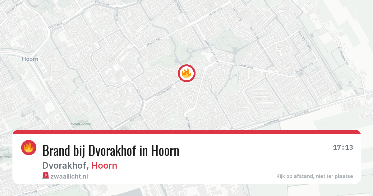 Brand bij Dvorakhof in Hoorn — 12 mei 2026