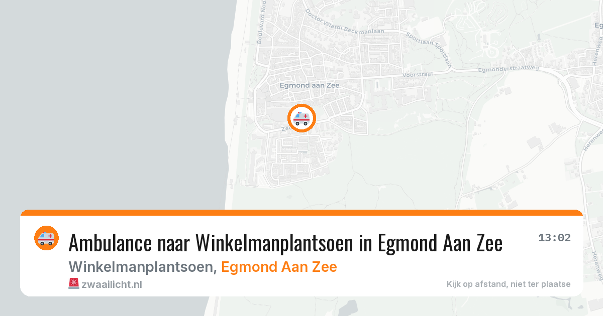 Ambulance naar Winkelmanplantsoen in Egmond Aan Zee — 13 jun 2026