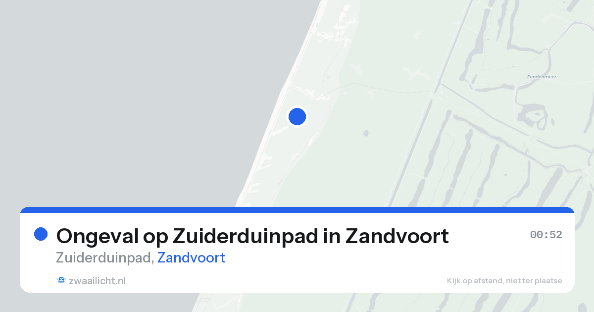 Ongeval op Zuiderduinpad in Zandvoort — 22 aug 2026