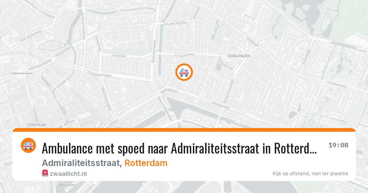 Ambulance met spoed naar Admiraliteitsstraat in Rotterdam — 2 jul 2026