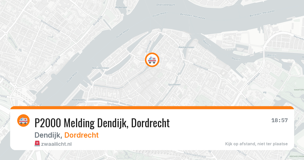 P2000 Melding Dendijk, Dordrecht — 25 mrt 2026
