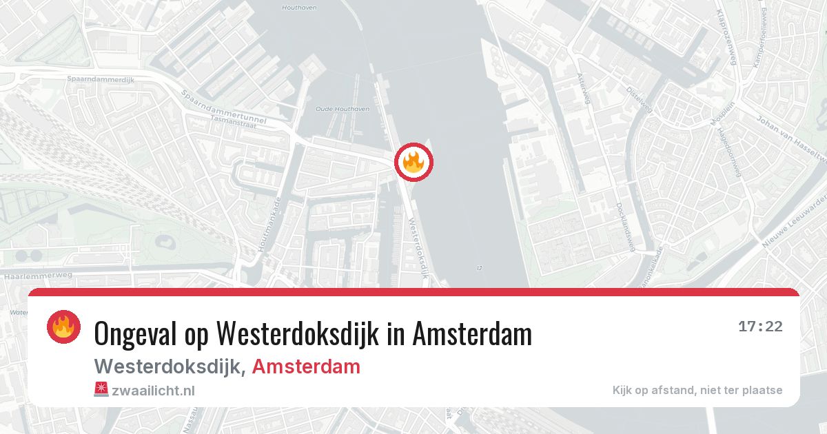 Ongeval op Westerdoksdijk in Amsterdam — 26 apr 2026