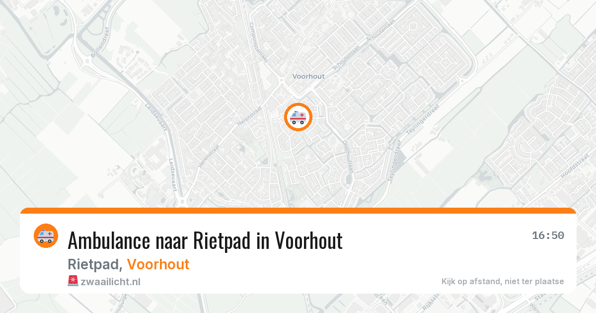Ambulance naar Rietpad in Voorhout — 26 jul 2026