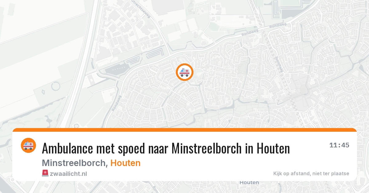 Ambulance met spoed naar Minstreelborch in Houten — 5 apr 2026