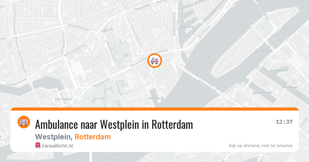 Ambulance naar Westplein in Rotterdam — 30 jul 2026