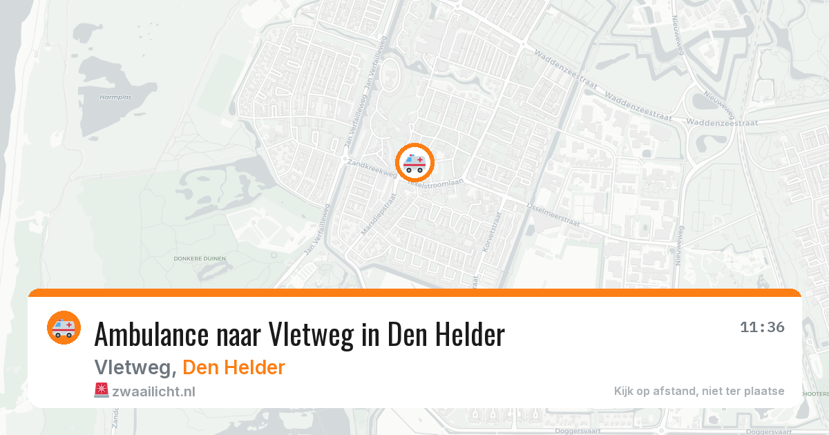 Ambulance naar Vletweg in Den Helder — 21 jun 2026