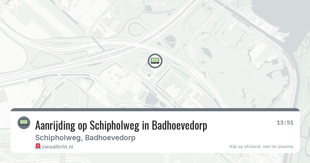 Aanrijding op Schipholweg in Badhoevedorp — 29 jan 2026