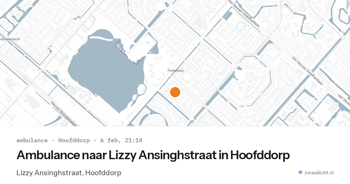 Ambulance naar Lizzy Ansinghstraat in Hoofddorp — 6 feb 2026
