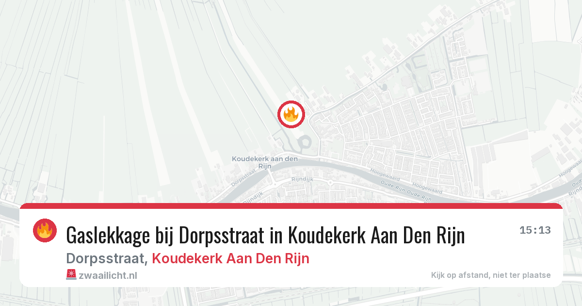 Gaslekkage bij Dorpsstraat in Koudekerk Aan Den Rijn — 6 jul 2026