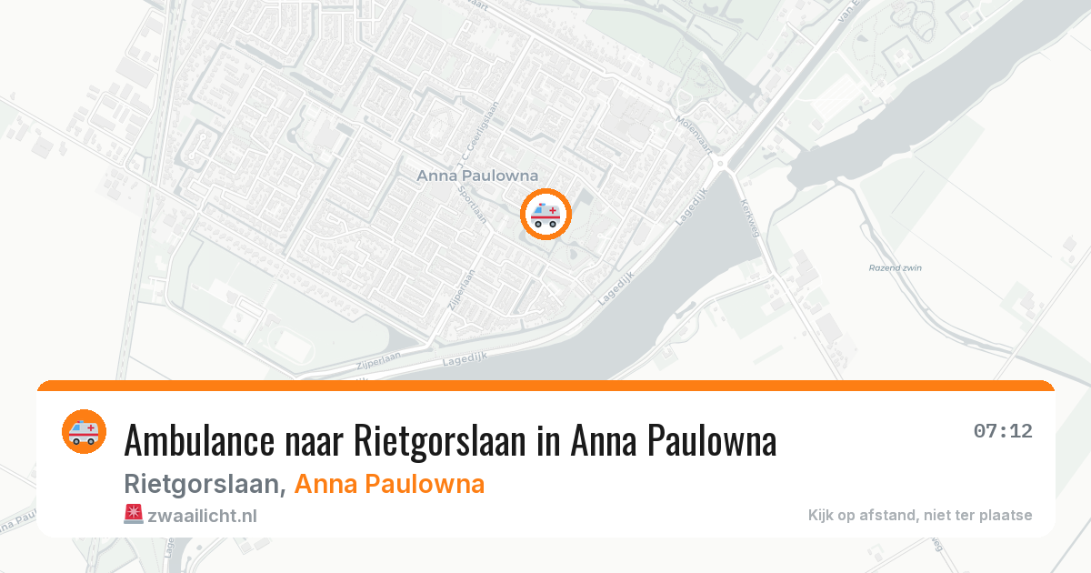 Ambulance naar Rietgorslaan in Anna Paulowna — 28 jul 2026