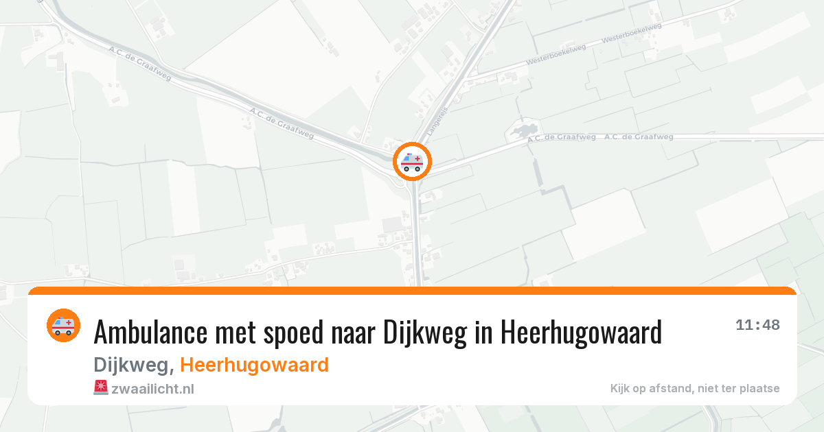 Ambulance met spoed naar Dijkweg in Heerhugowaard — 4 aug 2026