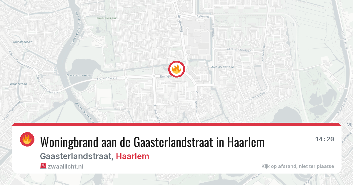 Woningbrand aan de Gaasterlandstraat in Haarlem — 6 jul 2026
