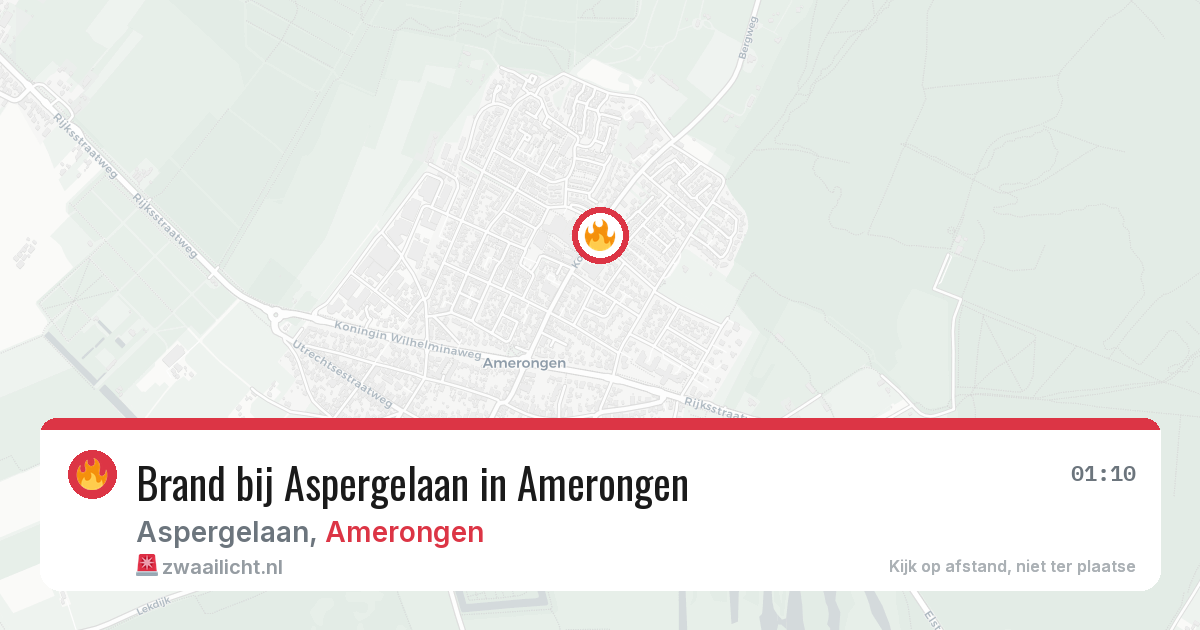 Brand bij Aspergelaan in Amerongen — 27 mrt 2026