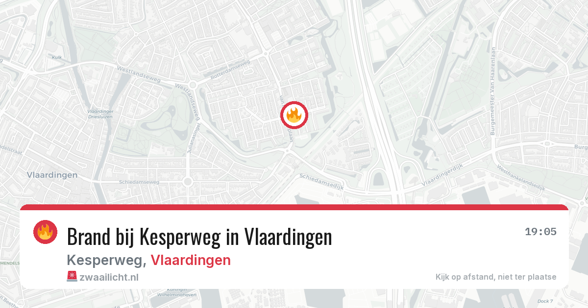 Brand bij Kesperweg in Vlaardingen — 24 jun 2026