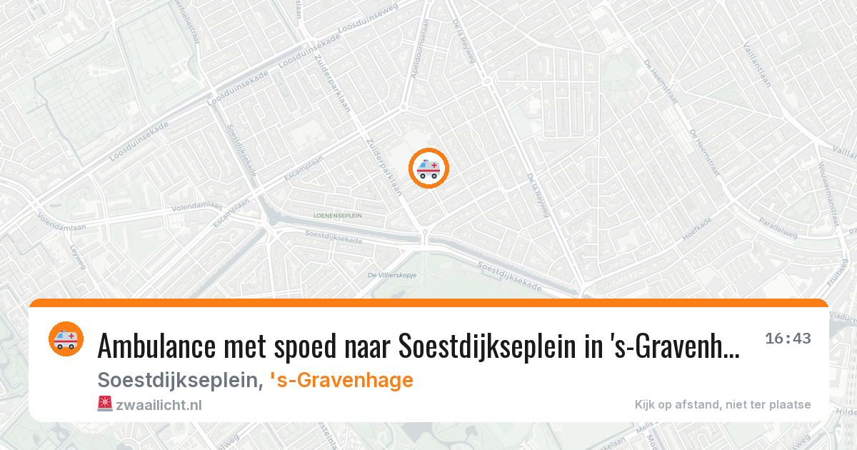 Ambulance met spoed naar Soestdijkseplein in 's-Gravenhage — 11 mrt 2026