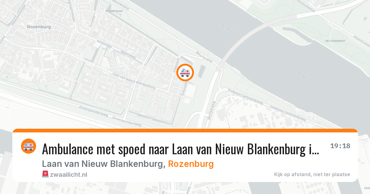 Ambulance met spoed naar Laan van Nieuw Blankenburg in Rozenburg — 5 aug 2026