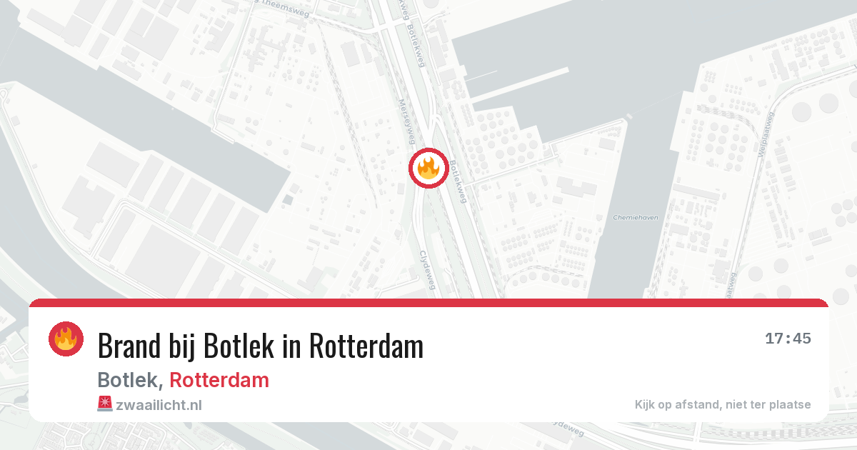 Brand bij Botlek in Rotterdam — 14 apr 2026