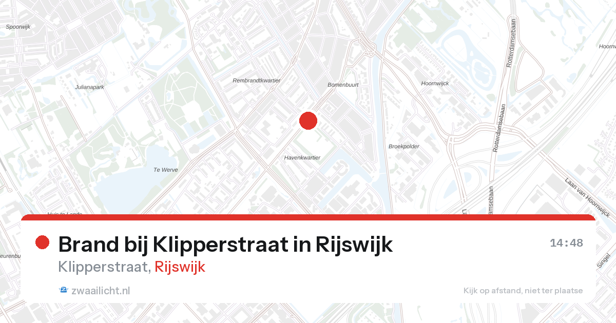 Brand bij Klipperstraat in Rijswijk — 27 aug 2026