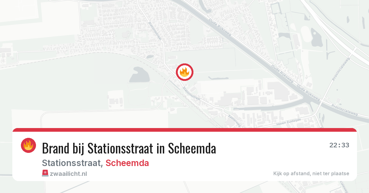 Brand bij Stationsstraat in Scheemda — 25 jul 2026