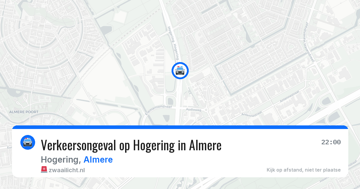 Verkeersongeval op Hogering in Almere — 14 mrt 2026