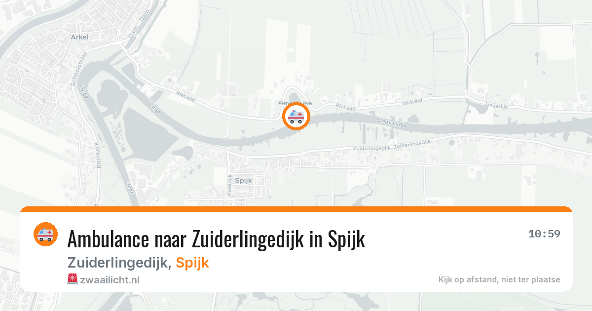Ambulance naar Zuiderlingedijk in Spijk — 14 jul 2026