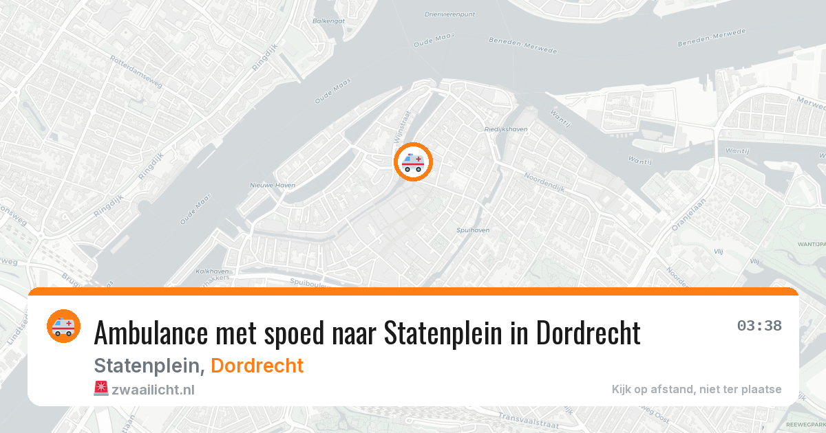 Ambulance met spoed naar Statenplein in Dordrecht — 27 apr 2026