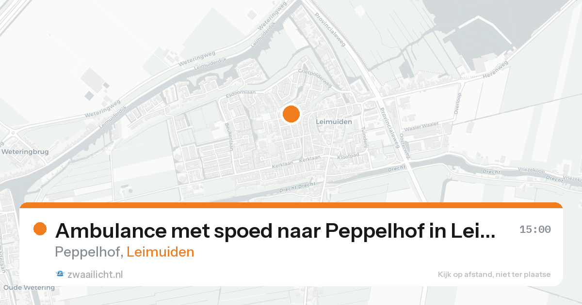 Ambulance met spoed naar Peppelhof in Leimuiden — 22 aug 2026